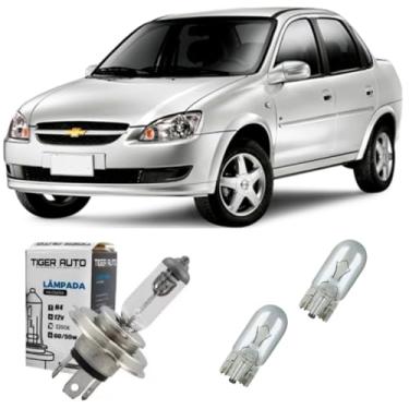 Imagem de KIT LÂMPADA FAROL BAIXO/ALTO + LANTERNA GM CORSA CLASSIC 2010 A 2016 "ACOMPANHA UM PAR DE LAMPADAS PINGO, ILUMINAÇÃO COMPLETA E CONFIÁVEL.”
