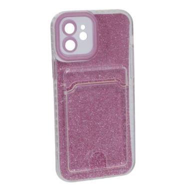 Imagem de Capa Capinha Case Porta Cartão Glitter Compatível iPhone 12 - Tesla St