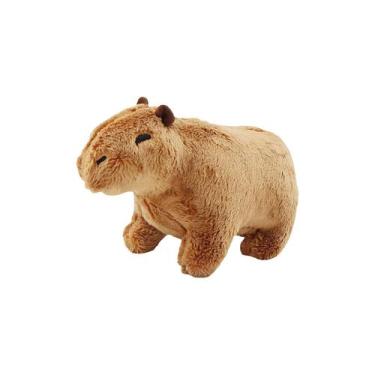 Imagem de Brinquedo de pelúcia de capivara fofo de 10 cm de altura x 18 cm de co