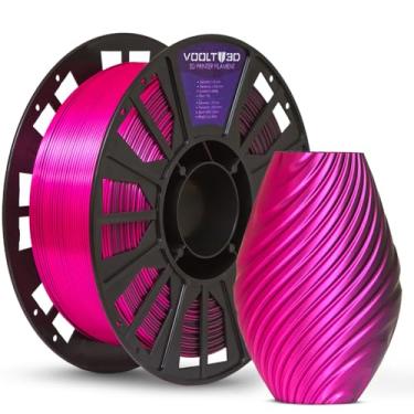 Imagem de Filamento PLA Duo Color Shadow 1kg, 1.75Mm, PLA com Efeito de Sombreamento, Para Impressoras 3D FDM, Nacional Voolt3D (Duo Shadow Rosa e Preto V-Silk)