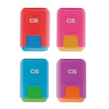 Imagem de Kit 4 Borrachas Escolar Club CiS Case de Proteção Colorido Volta as Aulas Papelaria Fofa Kawai Linda