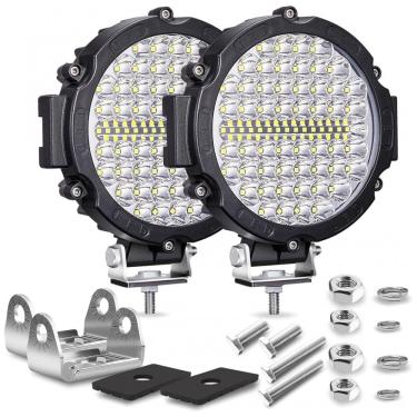 Imagem de Farol Auxiliar para Carros 20000LM 210 W 10 60V, 2 Peças, LIGHTBOSS 7Inches LED driving lights for trucks, Preto