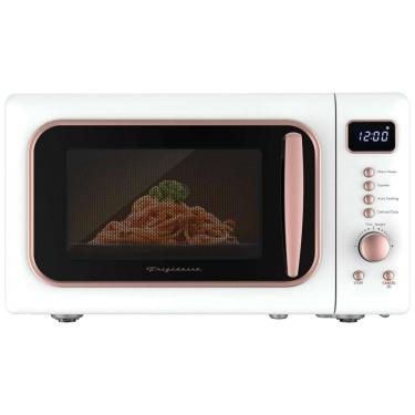 Imagem de Forno Micro-ondas Retrô Frigidaire Branco e Rose Gold 20 L 900W Bancada 110V