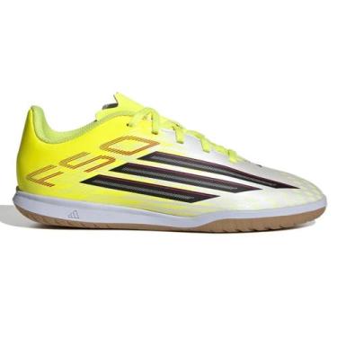 Imagem de Chuteira Futsal Adidas F50 Club Infantil, Amarelo, Preto, 26