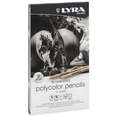 Imagem de Lapis de Cor Rembrandt Polycolor Set com 12 Cores Tons de Cinza - LYRA