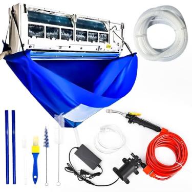 Imagem de Saco de limpeza AC com hastes de suporte, capa de limpeza CA com abertura mais ampla, capa de limpeza de ar condicionado à prova d'água, kit de limpeza de unidade dividida, kit de limpeza CA para ar
