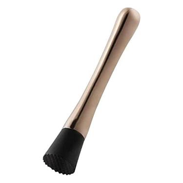 Imagem de Mimo Style Macerador de Aço Inoxidável na Cor Bronze com Cabeça de Nylon, Perfeito para Esmagar Triturar e Macerar os Ingredientes da sua Bebiba, Pilão, Socador para Drinks e Cocktails Fácil de Usar