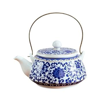 Imagem de Bule de chá chaleira de cerâmica 600 ml bule de chá durável para uso doméstico chaleira fria para chá verde, chá preto, chaleira/bule de chá branco/bule de chá presente