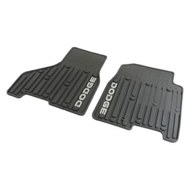 Imagem de Mopar 82211627AB Tapete de piso cinza ardósia escuro para todos os climas (tapetes de assento dianteiro), pacote com 2