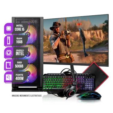 Pc Gamer Barato Completo Intel I5 16gb Hd 1tb Monitor 21