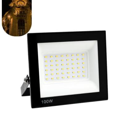 Imagem de Refletor Led 100W Holofote Bivolt Prova Dágua N Quente - Ry