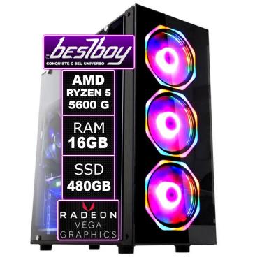 Imagem de Computador Amd Ryzen 5 5600g Radeon Vega 7 Graphics 16gb Ssd 480gb Windows 10