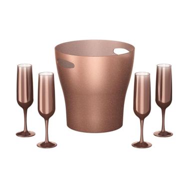 Imagem de Kit Celebration Cooler + 4 Taças de espumante - Rosé