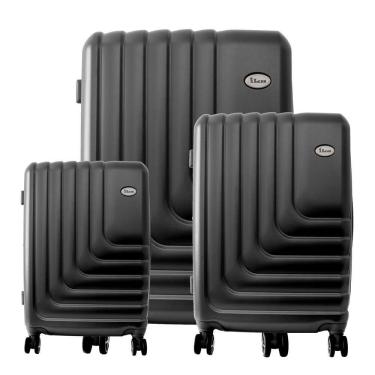 Imagem de Conjunto de Malas de Viagem Expansível em Abs Ika Flex, Cadeado Tsa Rodas Duplas 3pcs P...