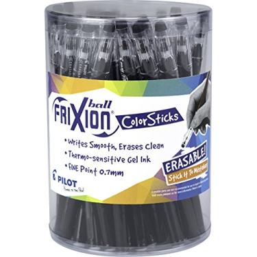 Imagem de Pilot, FriXion ColorSticks Canetas de tinta de gel apagáveis, ponta fina de 0,7 mm, tubo de 36, preto