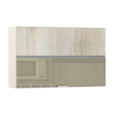 Imagem de Armário Misto Lis 120 cm 2 portas Sendo 1 Basculante Alumínio c/Vidro Reflecta Bronze Luciane