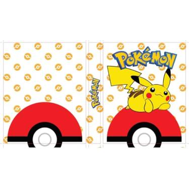 Imagem de Álbum pasta tipo Fichário compatível com Cards Pokémon Pikachu Pokébola Branco