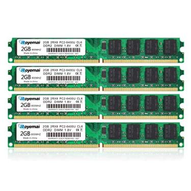 Imagem de DDR2 667 RAM, 8GB(4x2GB) PC2 6400U, DDR2 800