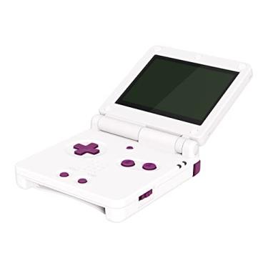Imagem de eXtremeRate DMG Grape Conjunto completo de botões personalizados para Gameboy Advance SP, botão de substituição A B L R, botão de ligar, botão de volume, botão D-pad para console GBA SP - Console não incluído