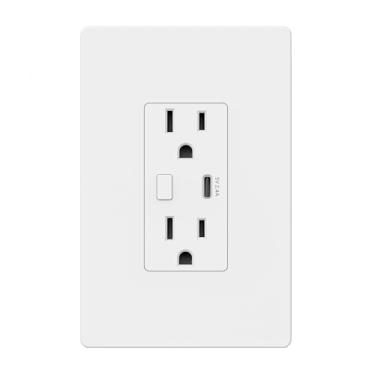 Imagem de BN-LINK Tomada elétrica na parede Smart Wi-Fi com porta USB de 2,1 A de alta velocidade – Compatível com Amazon Alexa e Google Assistant – Sem fio e controle de voz