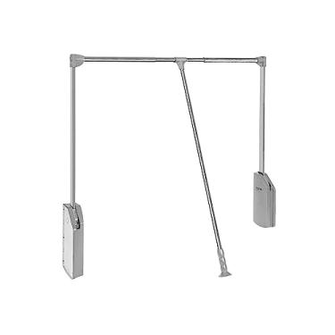 Imagem de Cabideiro Basculante Dual Slow Prata e Cromado FGVTN 890 a 1210 mm