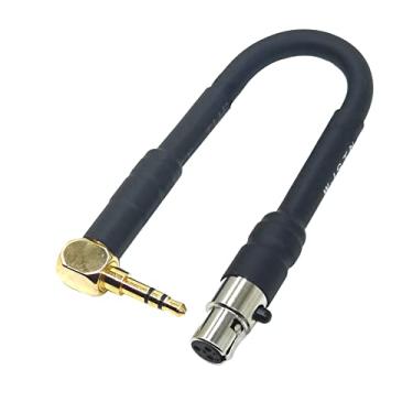 Imagem de WJSTN Adaptador 3,5 mm para Mini XLR 1/8" TRS macho plugue para cabo de equilíbrio de canal duplo de áudio fêmea Mini-XLR de 3 pinos