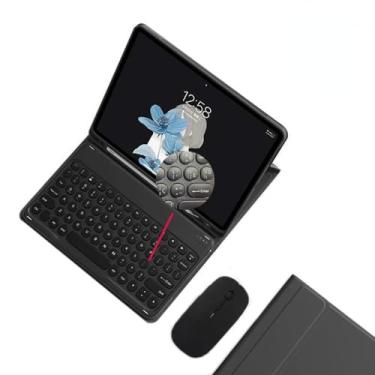 Imagem de Capa para Galaxy A9+ Plus de 11 polegadas (SM-X210/X216/X218), com teclado, com teclado ABNT2 Bluetooth sem fio captado e magnético, suporte para S Pen, fólio (Preto)