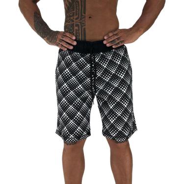Imagem de Bermuda Masculina Moletom MXD Conceito Limitada Xadrez de Bolinhas-Masculino