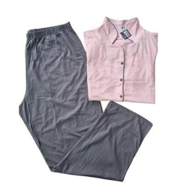 Imagem de PIjama Feminino Inverno Conjunto Calça Manga Comprida 100% Algodão Poá Plus Size G5 Ao G7 Top Girl-Feminino