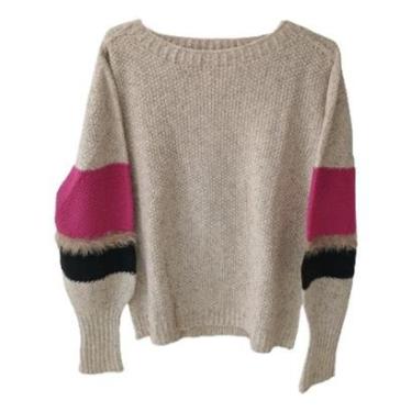 Imagem de Suéter Plus Size Tricot Premium Mousse Pelinhos Manga Longa-Feminino