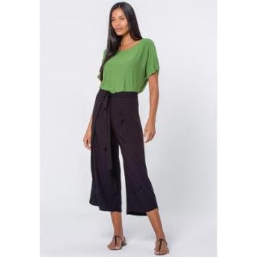 Imagem de Calça Envelope Pantacourt Viscose Preta - Único - Veste 38 ao 48-Feminino