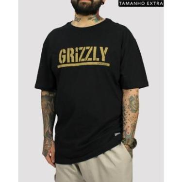 Imagem de Camiseta Grizzly OG Stamp (Tamanho Extra ) - Preta-Unissex