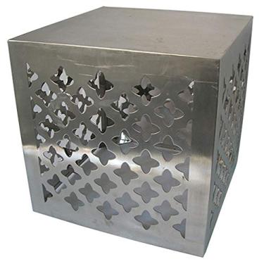 Imagem de Banqueta Sit Garden Quadrada de Metal 41x41 cm