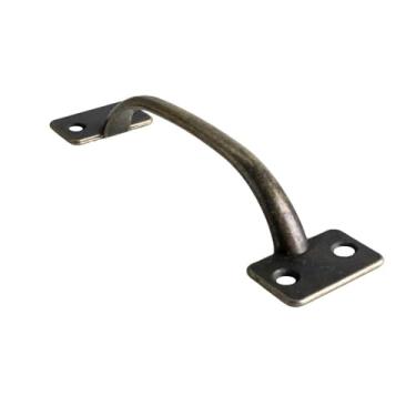 Imagem de Puxadores de bronze, 4,5" estilo vintage, puxadores de porta de celeiro, puxadores de portão de metal, puxadores de armário para gaveta, cômoda, armário, closet