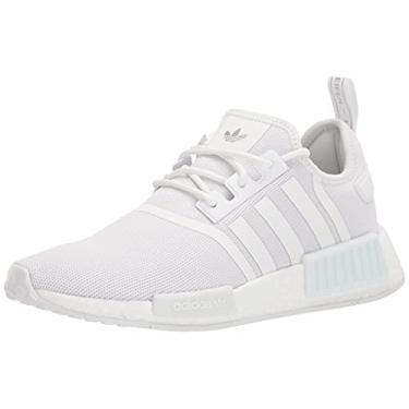 Imagem de adidas Tênis de corrida feminino NMD_r1, Branco/Prata Metálico, 10