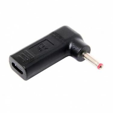 Imagem de CY Adaptador USB 3.1 Tipo C USB-C Entrada para DC 20V Saída 3,5 * 1,3 mm Adaptador PD Emulador Potência Ângulo de 90 graus