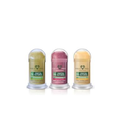 Imagem de Kit com 3 Desodorantes Cristal com Extratos Naturais, 60g cada, Perla Prill