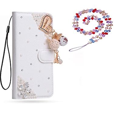 Imagem de Capa para Xiaomi Poco X4 Pro 5G, carteira de couro brilhante, capa protetora para celular e alça de pescoço [suporte] [compartimentos para cartões] [fecho magnético] para Xiaomi Poco X4 Pro 5G capa de