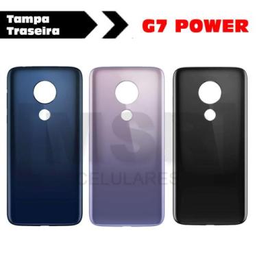 Imagem de Tampa traseira celular MOTOROLA modelo G7 POWER, PRETO