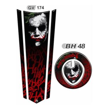 Imagem de Adesivo Gravata + Bocal Resinados Cg150 Joker Hahaha Gv174 - Resitank