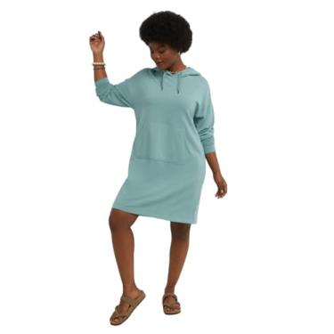Imagem de Hanes Moletom com capuz macio escovado original feminino, vestido com capuz de lã com bolso Kanga, Sal, piscina, verde, M