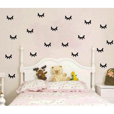 Imagem de Adesivo decorativo 40 Pares de olhos de unicórnio 5cm x 3,3cm Adesivo 