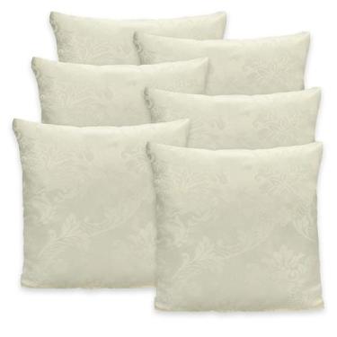 Imagem de 6 Capas Almofada C/ Zíper 40cmx40cm Jacquard Adamascado Luxo - rafalor