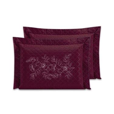 Imagem de Kit 4 Porta Travesseiros Bordado 70cm x 50cm Matelado - Rafaloro Enxov