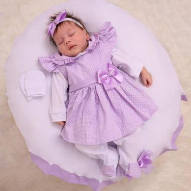 Imagem de Saída de Maternidade para Bebe Menina Maya 05 Peças - Pandora Baby Enx
