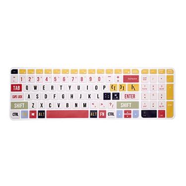 Imagem de WYGCH Capa de silicone para teclado Logitech MK470 MK580, para acessórios Logitech MK470 MK580, película protetora de teclado de silicone ultrafina (fonte arco-íris)