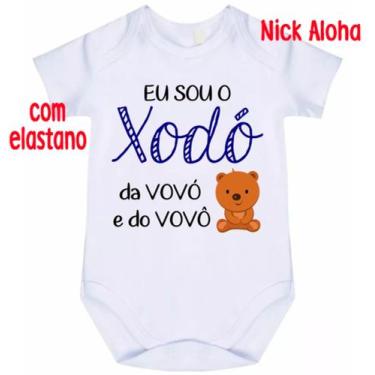 Imagem de body bebê eu sou o xodó da vovó e do vovô cód 2879 - nick aloha, Branc