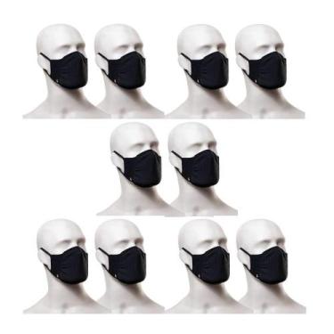 Imagem de Kit com 10 Máscaras Protetoras Lupo 36004-904 Pretas, Preto, ÚNICO