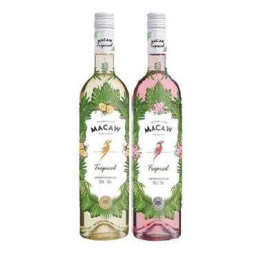 Imagem de Kit 2 Vinho Macaw Frisante Tropical Rosé e Branco 750ml