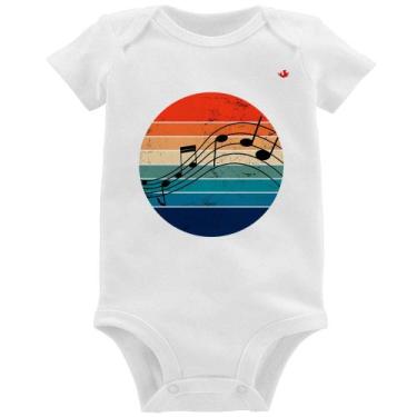 Imagem de Body Bebê Música Vintage Sunset - Foca na Moda, Branco, P